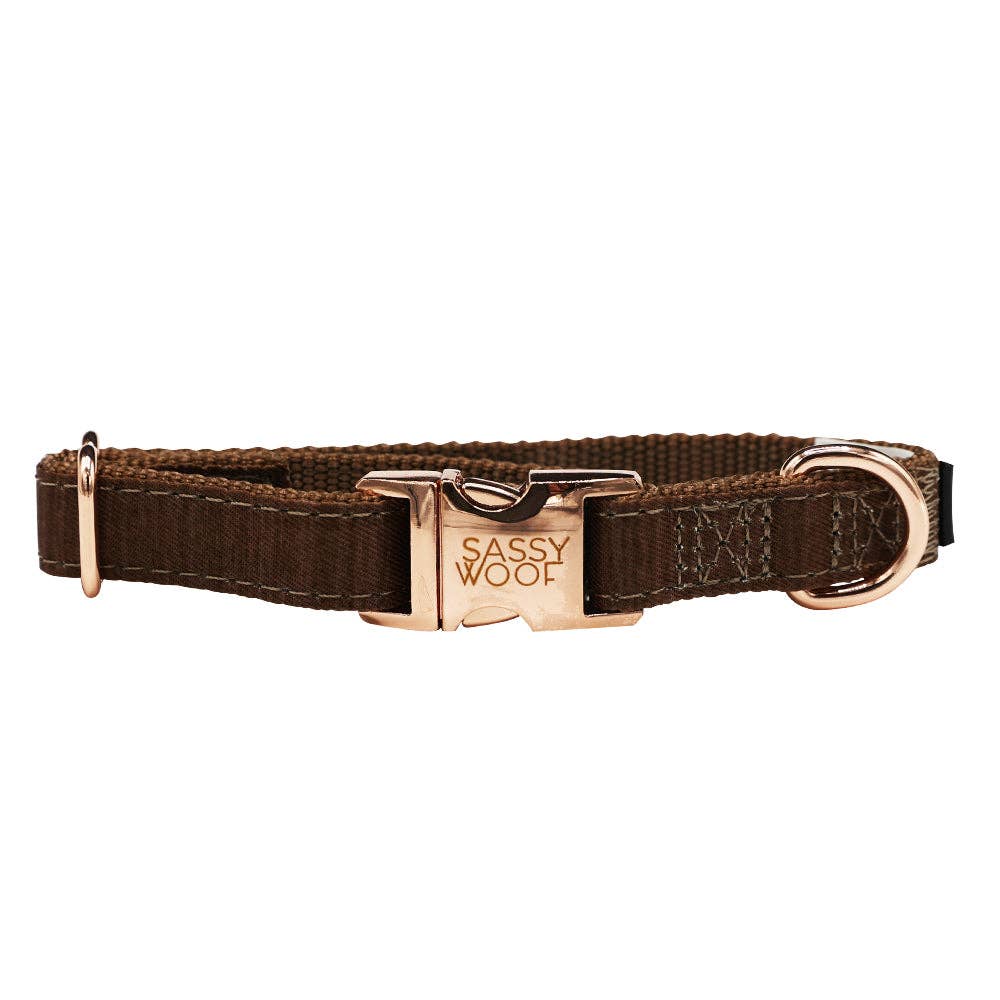 SASSY WOOF - Fall Dog Collar - Teddy: Small